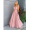 A-Line Lace Two Pieces Long Prom Dresses Formal Evening Gowns 6011140