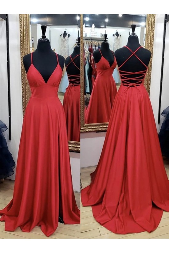 A-Line V-Neck Long Prom Dresses Formal Evening Gowns 6011143 A-Line V-Neck Long Prom Dresses Formal Evening Gowns 6011143