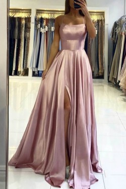 A-Line Spaghetti Straps Long Prom Dresses Formal Evening Gowns 6011147