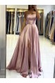 A-Line Spaghetti Straps Long Prom Dresses Formal Evening Gowns 6011147