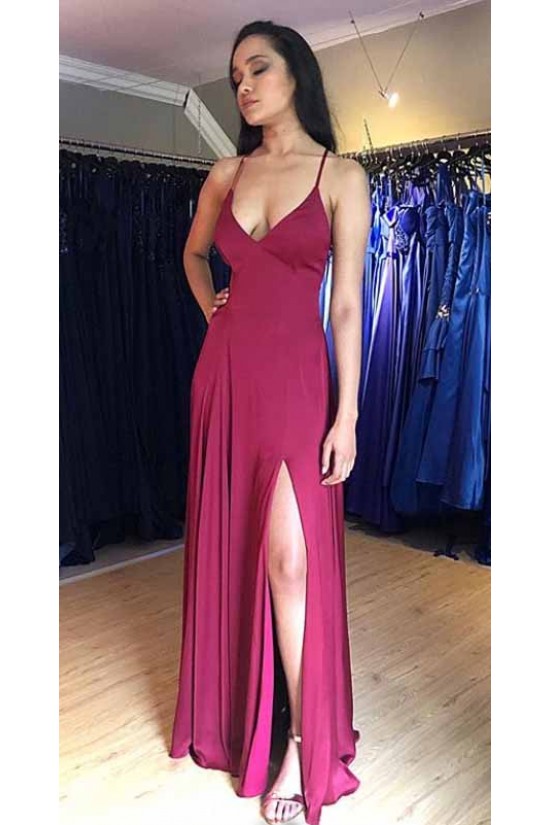 Simple Stunning V-Neck Long Prom Dresses Formal Evening Gowns 6011157 Simple Stunning V-Neck Long Prom Dresses Formal Evening Gowns 6011157