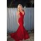 Mermaid V-Neck Long Red Sequins Prom Dresses Formal Evening Gowns 6011159