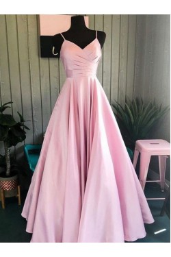 A-Line V-Neck Long Prom Dresses Formal Evening Gowns 6011175
