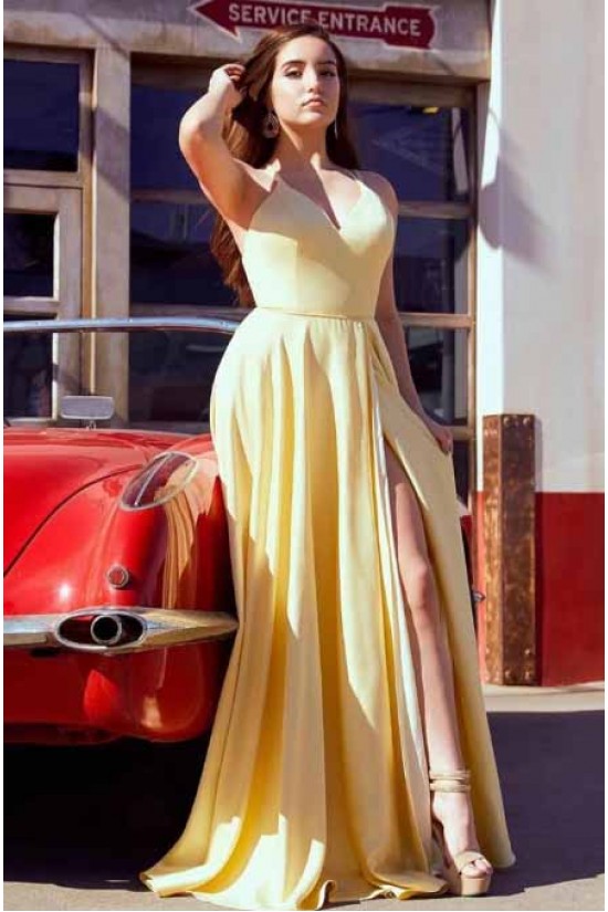 A-Line Simple V-Neck Long Prom Dresses Formal Evening Gowns 6011177 A-Line Simple V-Neck Long Prom Dresses Formal Evening Gowns 6011177