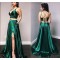 A-Line Two Pieces Long Prom Dresses Formal Evening Gowns 6011193
