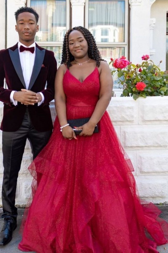 A-Line V-Neck Long Prom Dresses Formal Evening Gowns 6011194 A-Line V-Neck Long Prom Dresses Formal Evening Gowns 6011194