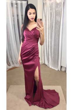 Long V-Neck Prom Dresses Formal Evening Gowns 6011197