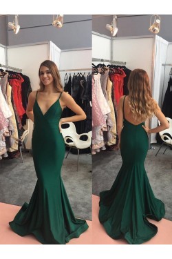Mermaid V-Neck Long Prom Dresses Formal Evening Gowns 6011201