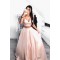 A-Line V-Neck Two Pieces Long Prom Dresses Formal Evening Gowns 6011202
