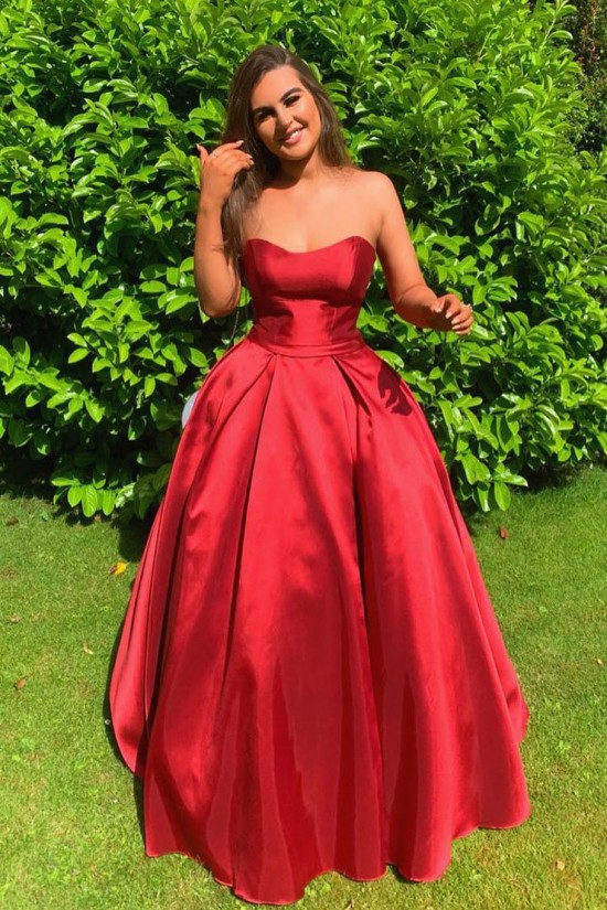 A-Line Strapless Long Prom Dresses Formal Evening Gowns 6011203 A-Line Strapless Long Prom Dresses Formal Evening Gowns 6011203