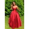 A-Line Strapless Long Prom Dresses Formal Evening Gowns 6011203
