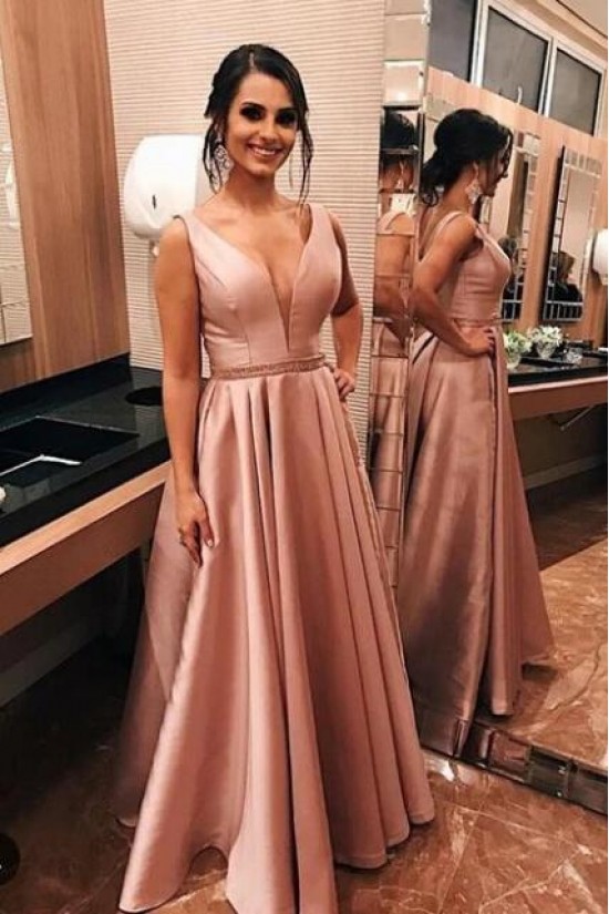 A-Line V-Neck Long Prom Dresses Formal Evening Gowns 6011211 A-Line V-Neck Long Prom Dresses Formal Evening Gowns 6011211