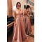 A-Line V-Neck Long Prom Dresses Formal Evening Gowns 6011211