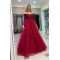 A-Line Beaded Off-the-Shoulder Lace Long Prom Dresses Formal Evening Gowns 6011213
