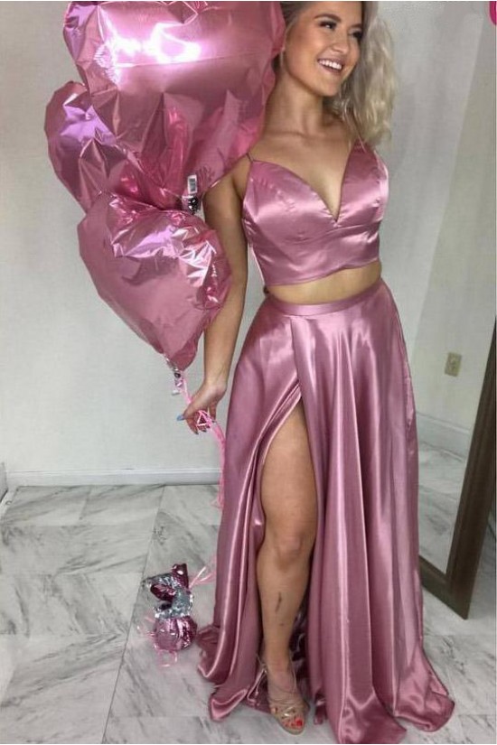 A-Line Two Pieces Long Prom Dresses Formal Evening Gowns 6011217 A-Line Two Pieces Long Prom Dresses Formal Evening Gowns 6011217
