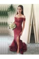 Mermaid Sequins Off-the-Shoulder Long Prom Dresses Formal Evening Gowns 6011218