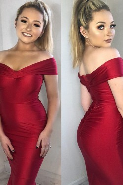 Mermaid Off-the-Shoulder Long Prom Dresses Formal Evening Gowns 6011225