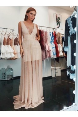 Beaded Long Prom Dresses Formal Evening Gowns 6011229