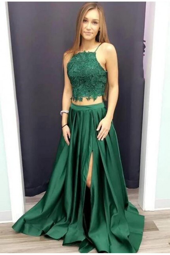 A-Line Two Pieces Long Prom Dresses Formal Evening Gowns 6011236 A-Line Two Pieces Long Prom Dresses Formal Evening Gowns 6011236
