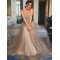 A-Line Sequins Long Prom Dresses Formal Evening Gowns 6011241