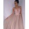 A-Line Tulle Lace Long Prom Dresses Formal Evening Gowns 6011242
