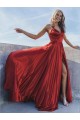 A-Line V-Neck Satin Long Prom Dresses Formal Evening Gowns 6011245 A-Line V-Neck Satin Long Prom Dresses Formal Evening Gowns 6011245