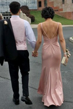 Sheath V-Neck Long Prom Dresses Formal Evening Gowns 6011247