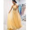 A-Line Beaded Tulle Long Prom Dresses Formal Evening Gowns 6011250