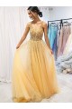 A-Line Beaded Tulle Long Prom Dresses Formal Evening Gowns 6011250 A-Line Beaded Tulle Long Prom Dresses Formal Evening Gowns 6011250