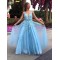 A-Line Beaded Lace Long Prom Dresses Formal Evening Gowns 6011255