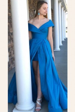 A-Line Off-the-Shoulder Long Prom Dresses Formal Evening Gowns 6011261