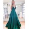 A-Line Long V-Neck Prom Dresses Formal Evening Gowns 6011267