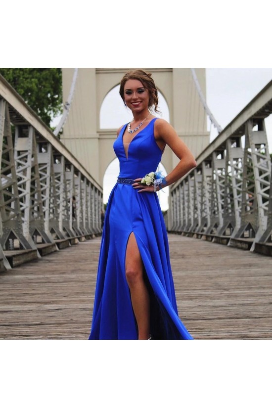 A-Line Beaded Long Prom Dresses Formal Evening Gowns 6011272 A-Line Beaded Long Prom Dresses Formal Evening Gowns 6011272