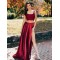 A-Line Two Pieces Lace Long Prom Dresses Formal Evening Gowns 6011274