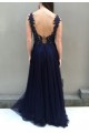 A-Line Lace Navy Blue Long Prom Dresses Formal Evening Gowns 6011278 A-Line Lace Navy Blue Long Prom Dresses Formal Evening Gowns 6011278