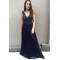 A-Line Lace Navy Blue Long Prom Dresses Formal Evening Gowns 6011278