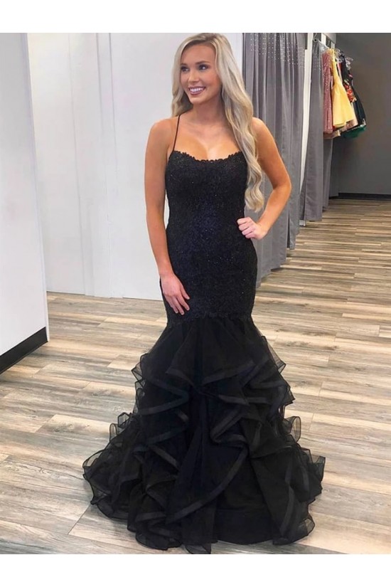 Long Black Lace Mermaid Prom Dresses Formal Evening Gowns 6011282 Long Black Lace Mermaid Prom Dresses Formal Evening Gowns 6011282