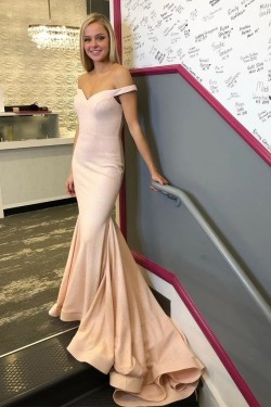 Mermaid Off-the-Shoulder Long Prom Dresses Formal Evening Gowns 6011283