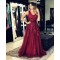A-Line Lace Appliques Long Prom Dresses Formal Evening Gowns 6011286