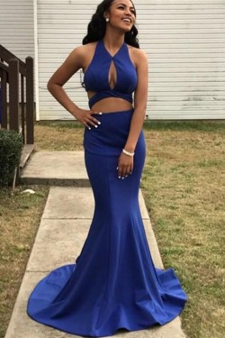 Mermaid Two Pieces Long Prom Dresses Formal Evening Gowns 6011299