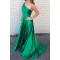 A-Line Beaded One-Shoulder Long Green Prom Dresses Formal Evening Gowns 6011315