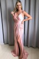 Sheath/Column V-Neck Long Prom Dresses Formal Evening Gowns 6011317