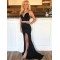 Long Black Two Pieces Prom Dresses Formal Evening Gowns 6011321