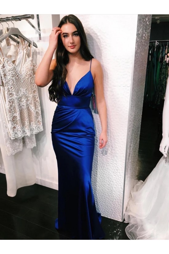 Long Royal Blue Mermaid Prom Dresses Formal Evening Gowns 6011323