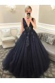 A-Line Lace V-Neck Long Prom Dresses Formal Evening Gowns 6011326 A-Line Lace V-Neck Long Prom Dresses Formal Evening Gowns 6011326