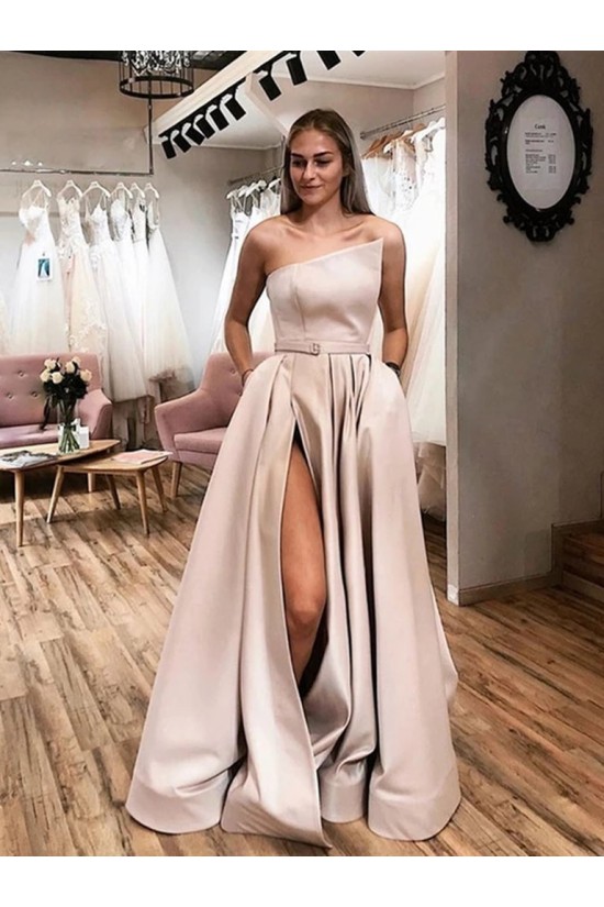A-Line One Shoulder Long Prom Dresses Formal Evening Gowns 6011332 A-Line One Shoulder Long Prom Dresses Formal Evening Gowns 6011332