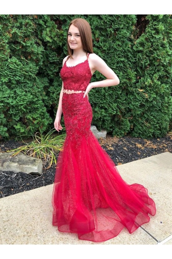 Mermaid Lace Two Pieces Prom Dresses Formal Evening Gowns 6011335 Mermaid Lace Two Pieces Prom Dresses Formal Evening Gowns 6011335