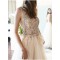 A-Line Beaded Tulle Long Prom Dresses Formal Evening Gowns 6011339