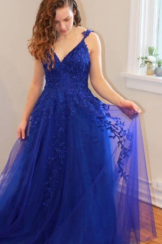 A-Line Lace Appliques Long Prom Dresses Formal Evening Gowns 6011340 A-Line Lace Appliques Long Prom Dresses Formal Evening Gowns 6011340