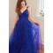 A-Line Lace Appliques Long Prom Dresses Formal Evening Gowns 6011340